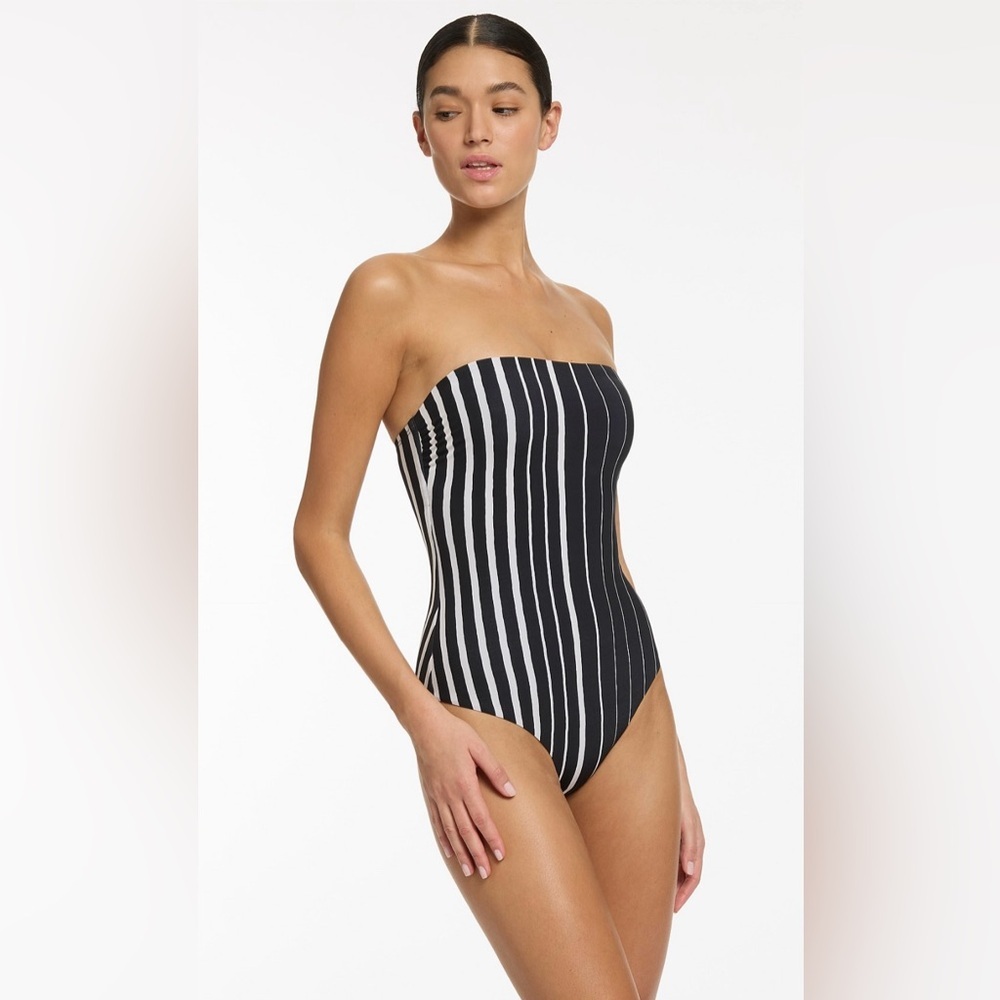 *NWT* JETS AUSTRALIA LUNAR STRIPE BANDEAU ONE-PIECE SWIMSUIT - Picture 3 of 5